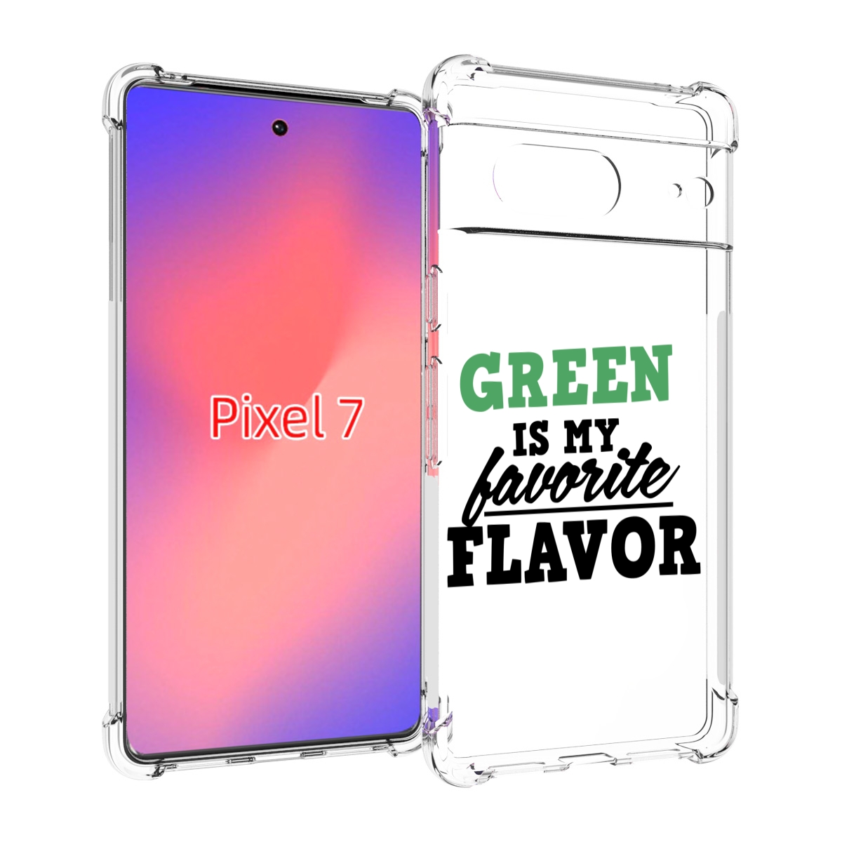 

Чехол Mypads Зеленый-Фаворит Для Google Pixel 7, Прозрачный, Tocco