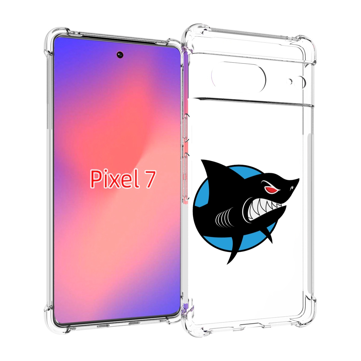 

Чехол Mypads Злая-Акула Для Google Pixel 7, Прозрачный, Tocco
