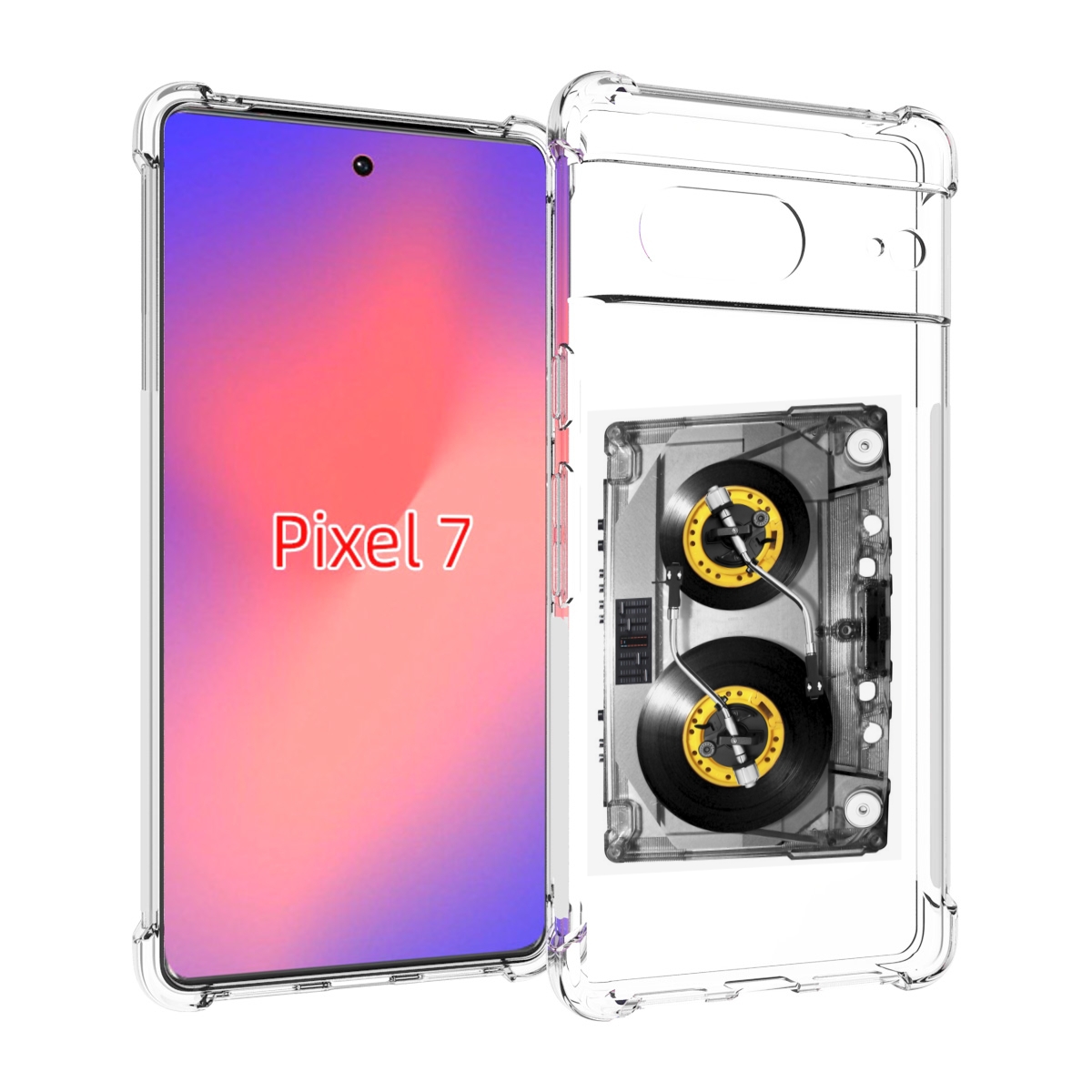 

Чехол Mypads Кассета Музыкальная Для Google Pixel 7, Прозрачный, Tocco