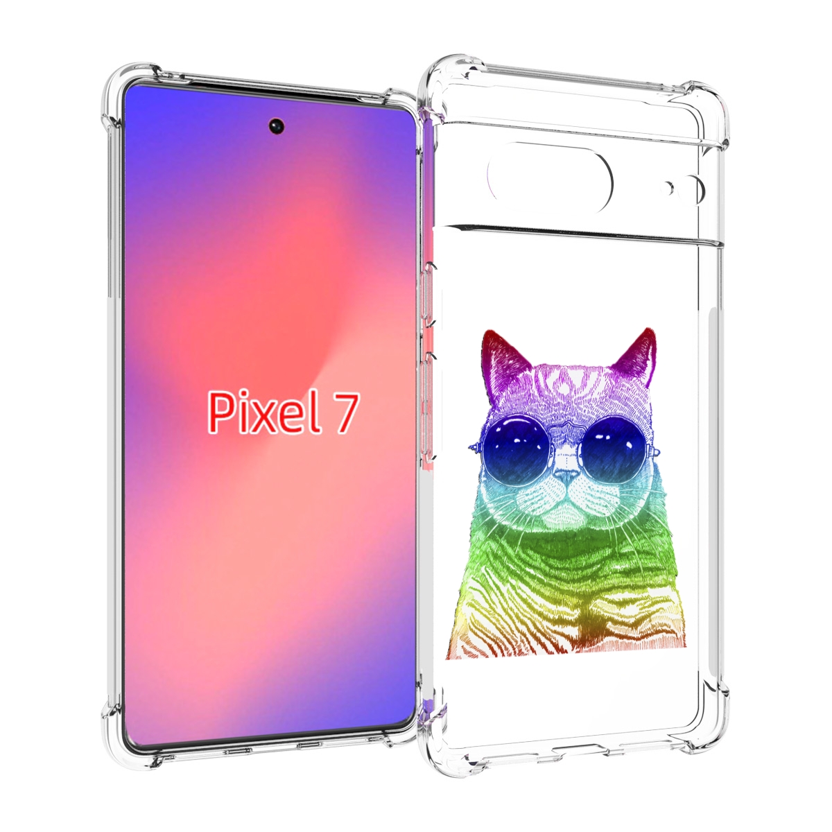 

Чехол Mypads Кот В Очках Для Google Pixel 7, Прозрачный, Tocco