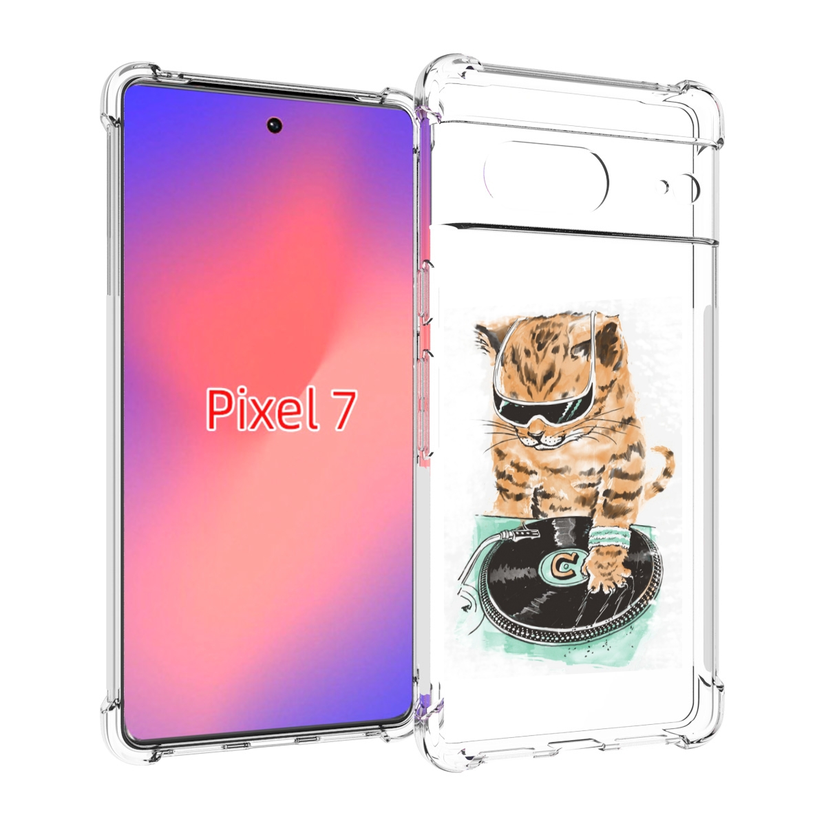

Чехол Mypads Кот Диджей Для Google Pixel 7, Прозрачный, Tocco