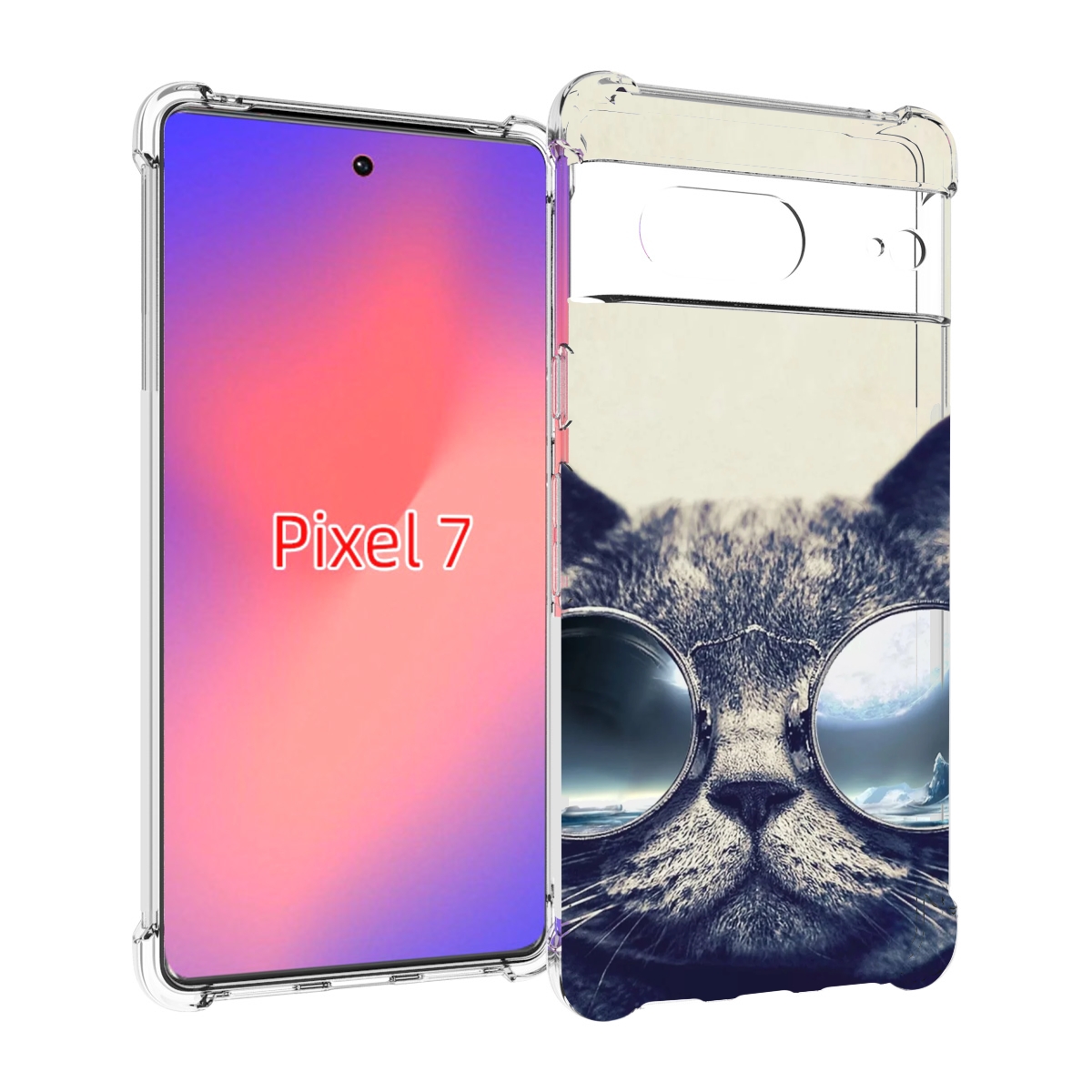 

Чехол Mypads Кот-В-Очках-2 Для Google Pixel 7, Прозрачный, Tocco