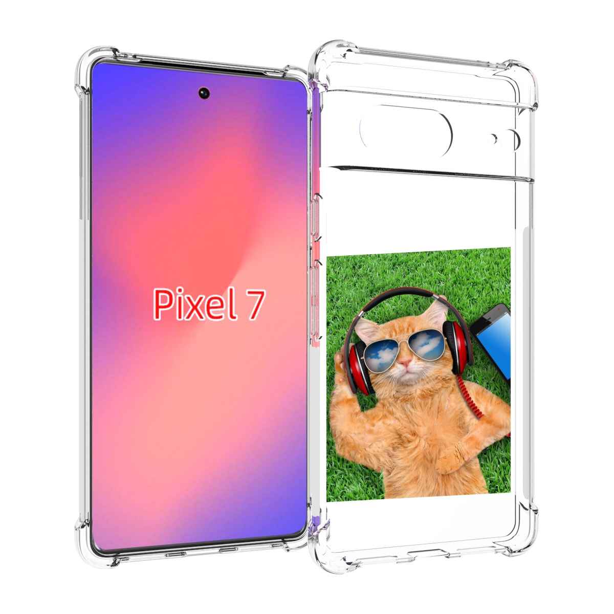 

Чехол Mypads Кот-Кайфарик Для Google Pixel 7, Прозрачный, Tocco