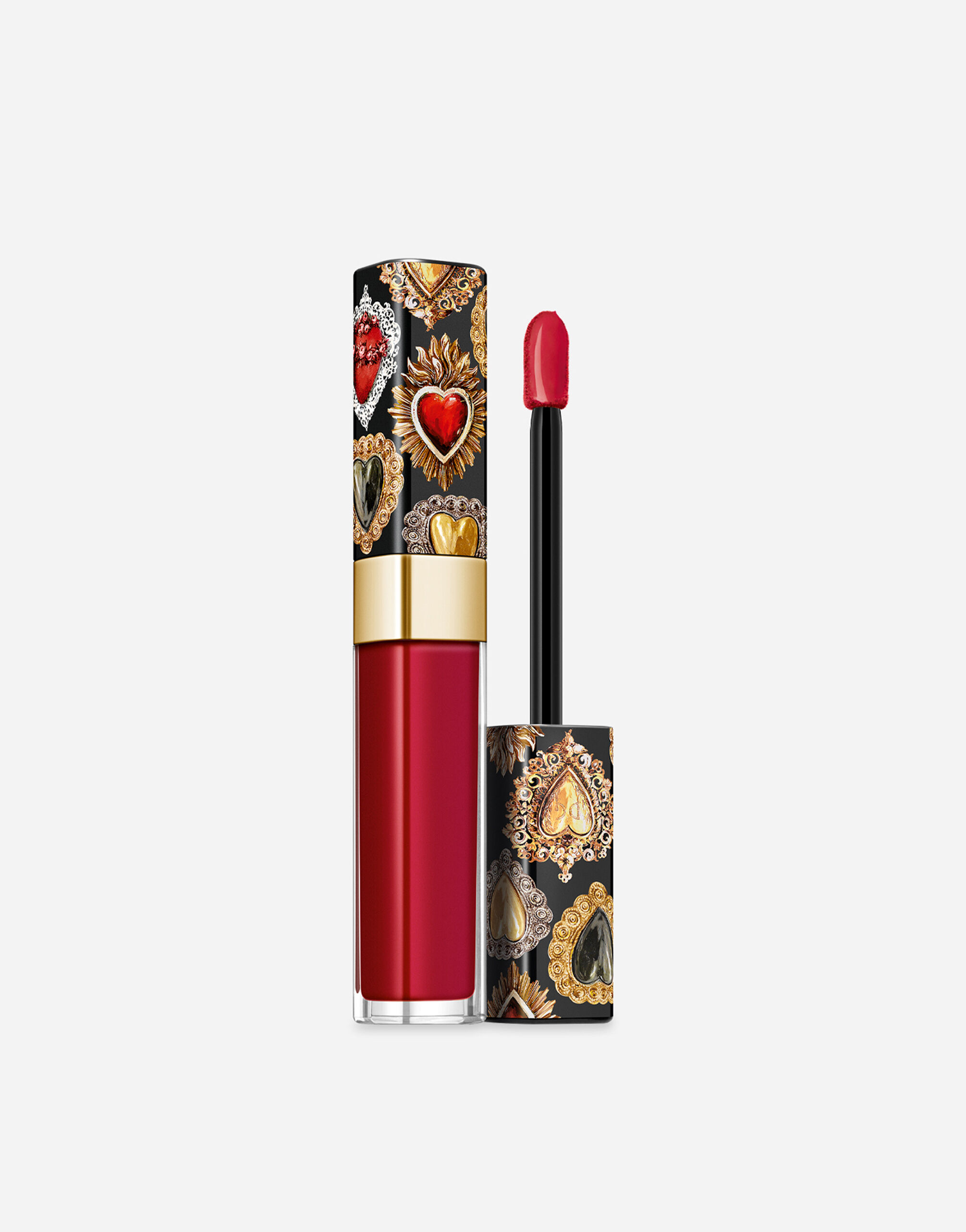 Помада-лак для губ Dolce & Gabbana Shinissimo жидкая, №640 DG Amore, 4,5 мл помада глянец с принтом губ luscious texture aqua shine effect l04b20 14 red berry 3 2 г