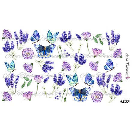 

Набор, Anna Tkacheva, Слайдер-дизайн №1327 «Цветы и веточки», 3 шт.