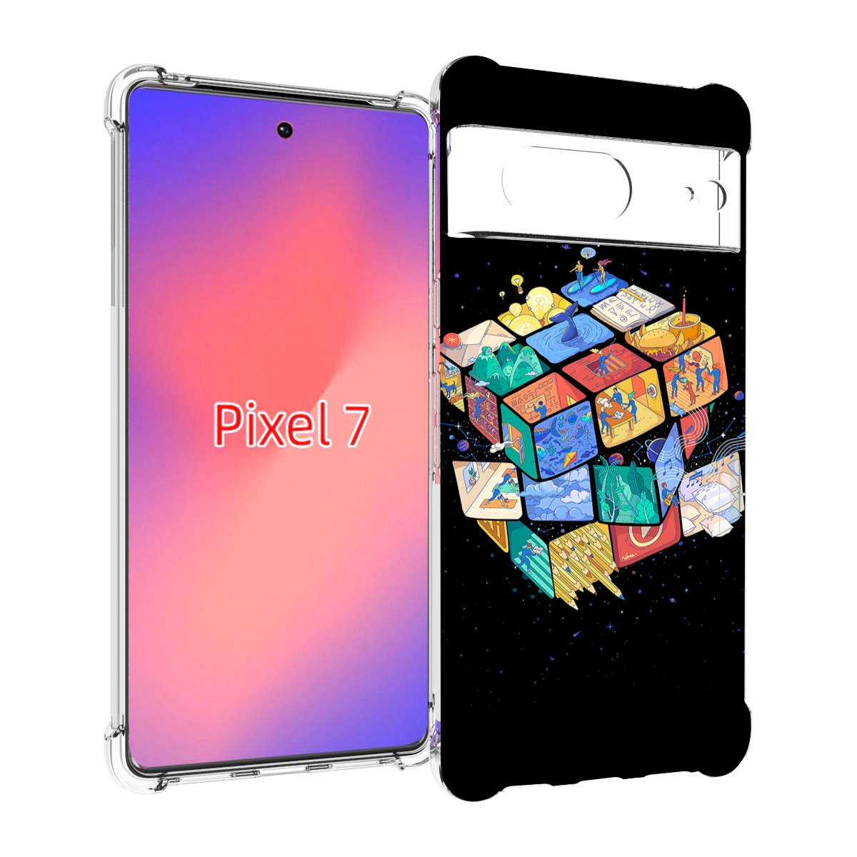 

Чехол Mypads Кубик-Рубика Для Google Pixel 7, Прозрачный, Tocco