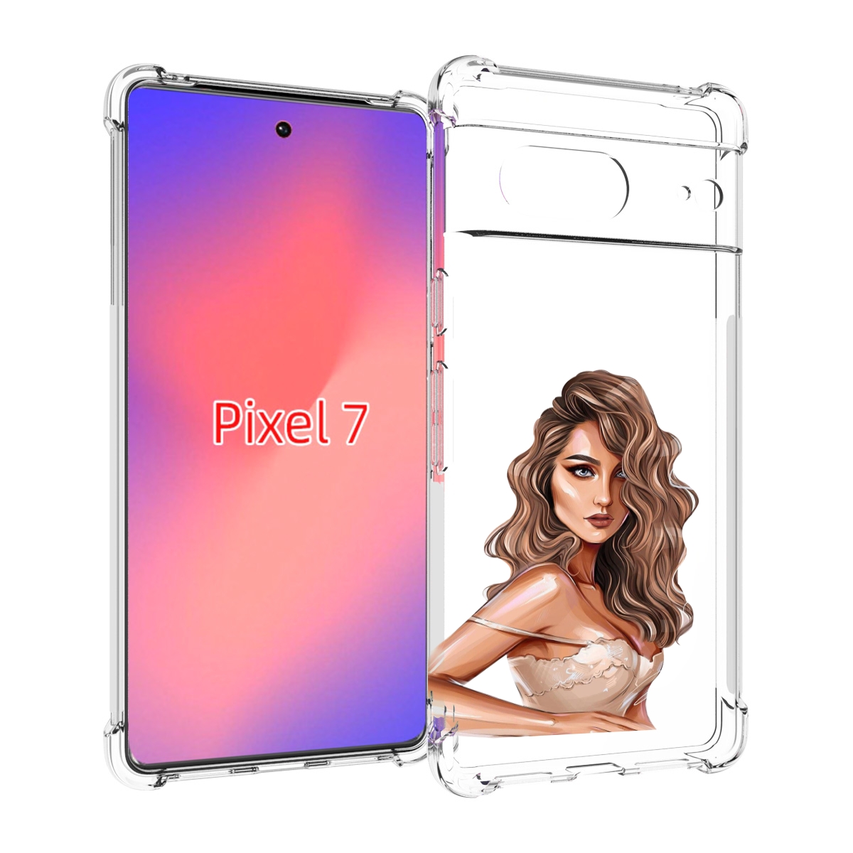 Чехол Mypads Кудрявая-Девушка Женский Для Google Pixel 7