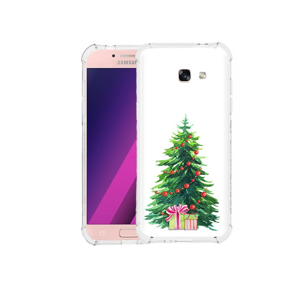 

Чехол MyPads Tocco для Samsung Galaxy A5 Елка новогодняя с подарками акварель, Прозрачный, Tocco