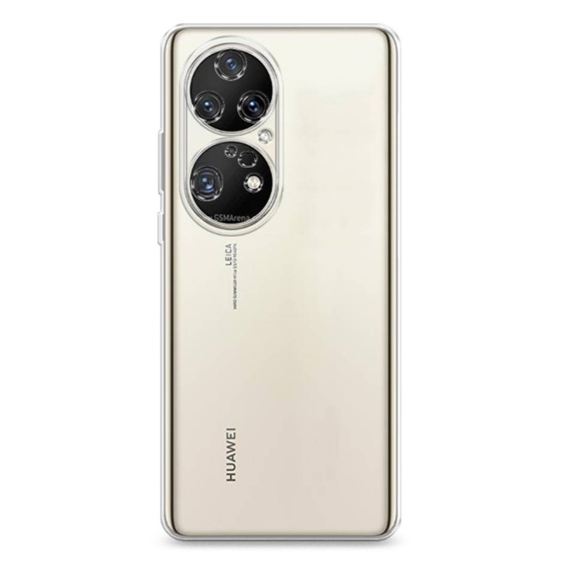 Чехол силиконовый для Huawei P50 Pro, с защитой камеры, X-case, прозрачный