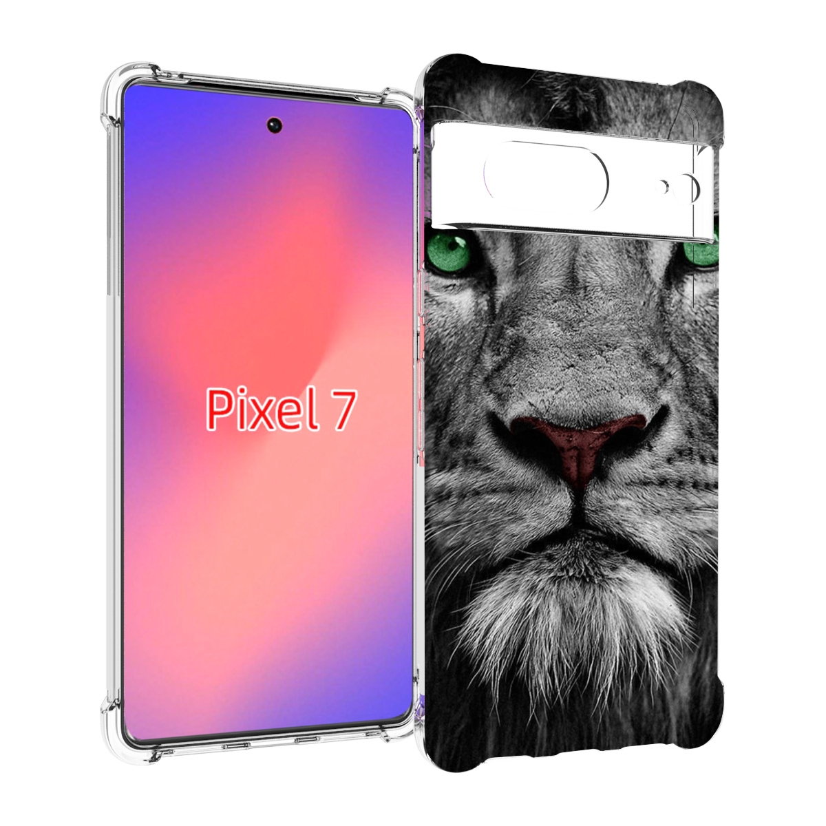 

Чехол Mypads Лев-Зеленоглазый Мужской Для Google Pixel 7, Прозрачный, Tocco