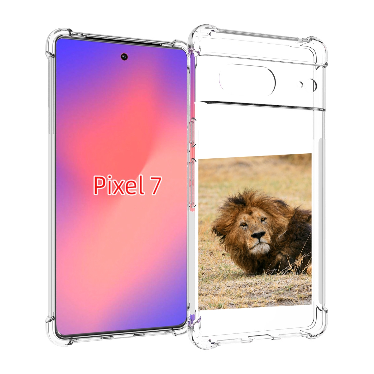 

Чехол Mypads Лев-Лежит Мужской Для Google Pixel 7, Прозрачный, Tocco