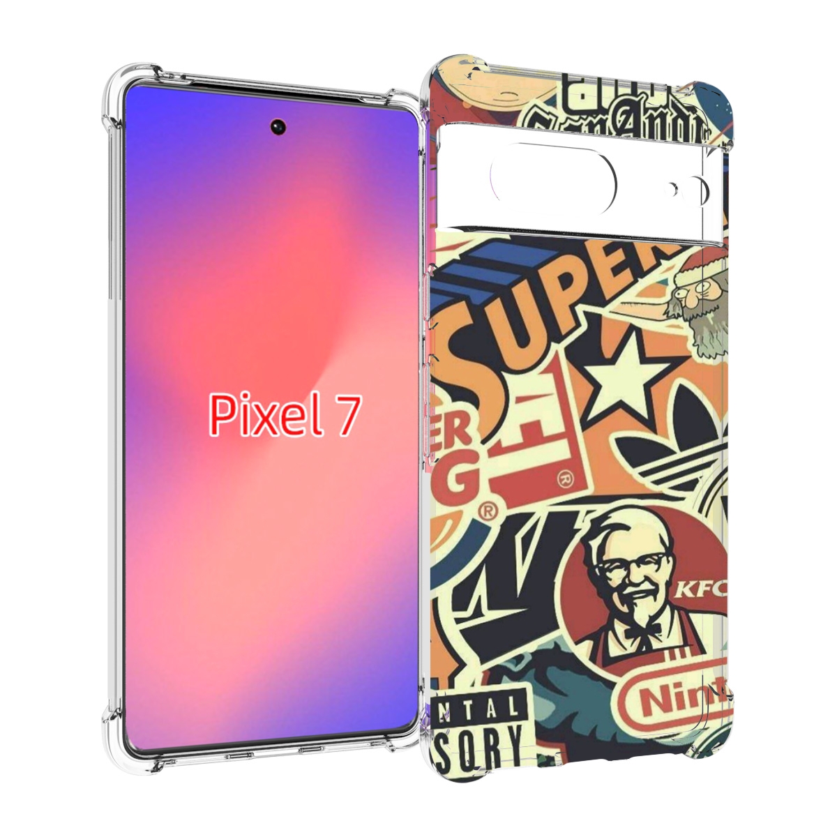 

Чехол Mypads Лейблы-На-Постере Для Google Pixel 7, Прозрачный, Tocco