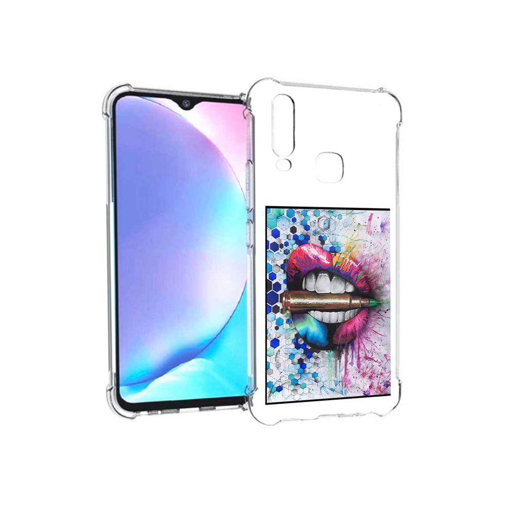 

Чехол MyPads Tocco для Vivo Y17 разноцветные губы с пулей (PT136369.382.571), Tocco