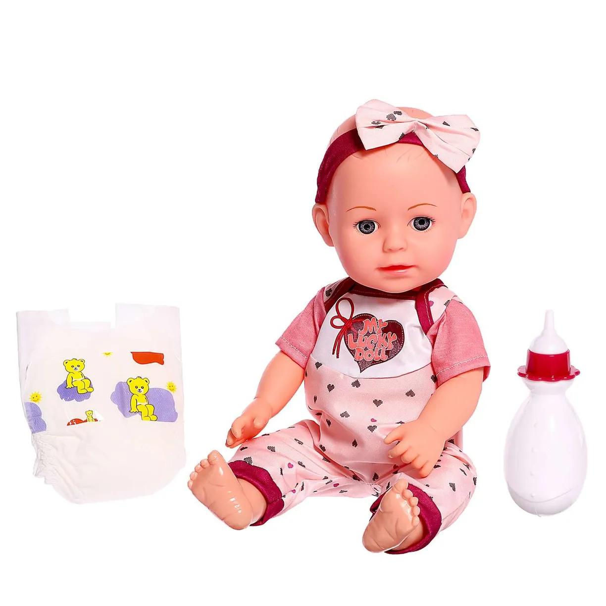 

Пупс функциональный "Мой малыш" пьет, писает, с аксессуарами