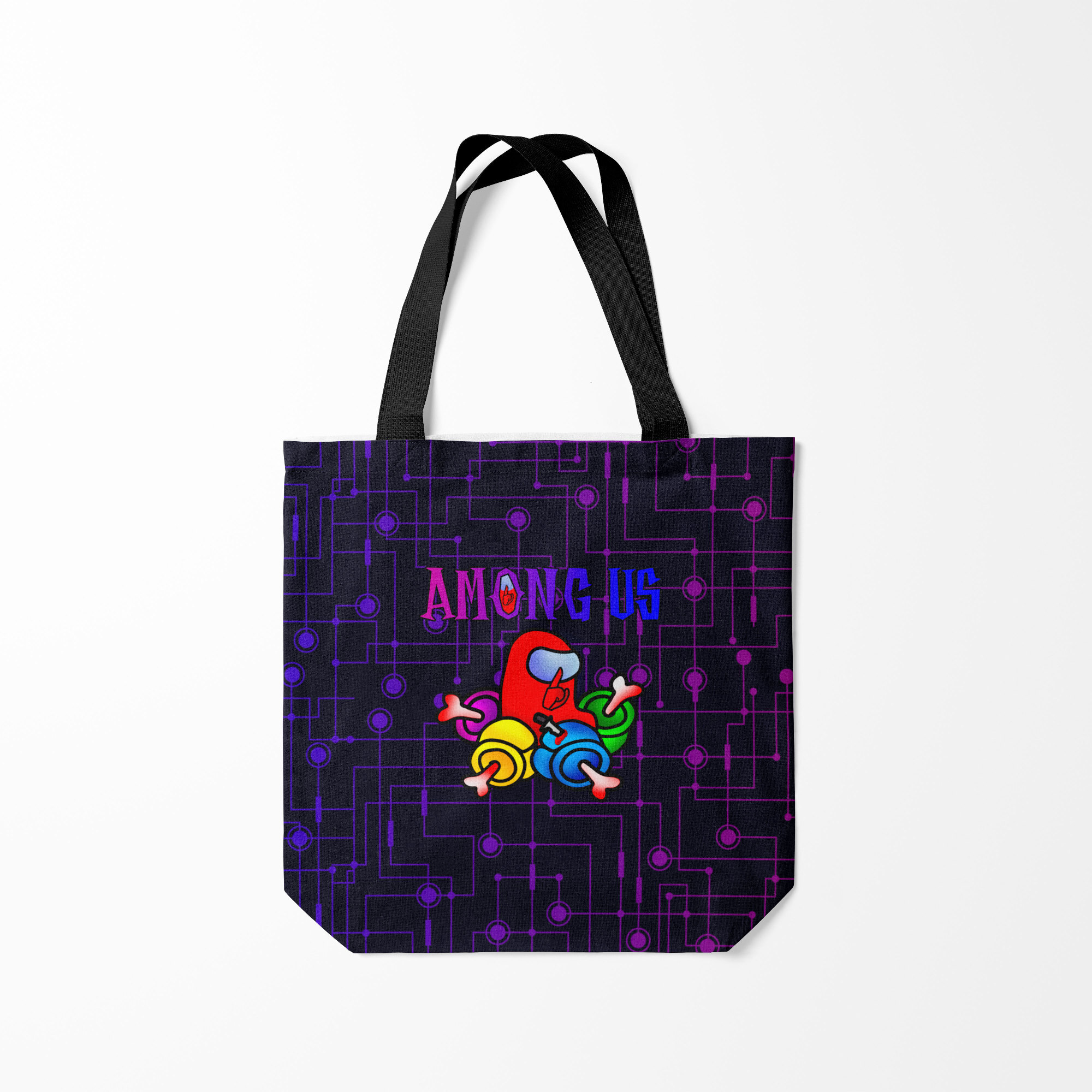 

Сумка шoппер унисекс Burnettie Among Us Амонг Ас, черный; фиолетовый, Among Us Амонг Ас