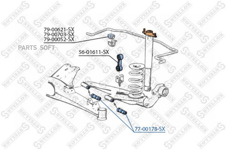 

77-00178-sx_сайлентблок задн. рычага bmw е30/е28 80-91/е36/z3 94>