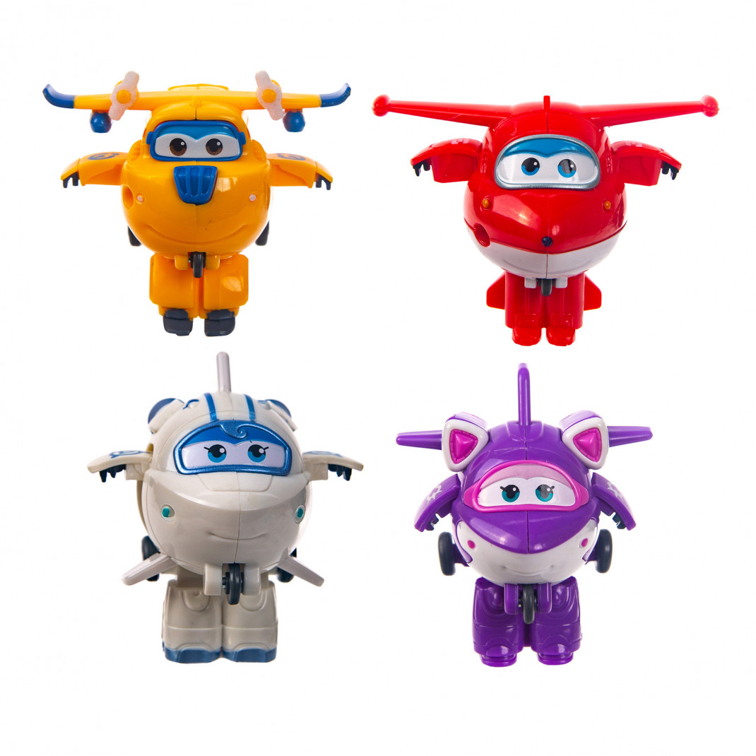 фото Набор из 4-х мини трансформеров super wings джет, донни, астра, кристал