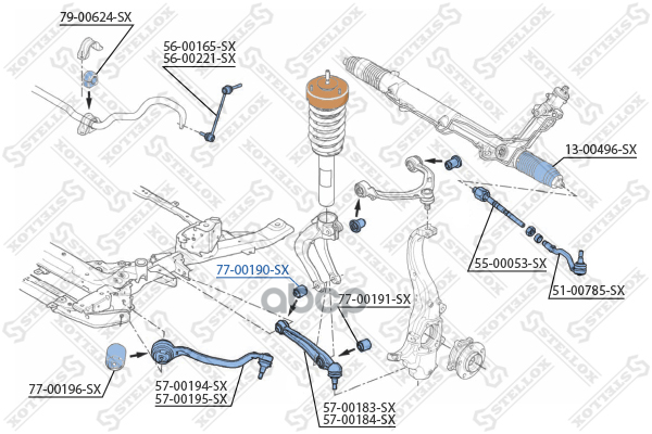 

77-00190-sx_сайлентблок рычага зад. внутр. bmw e70/e71 07>