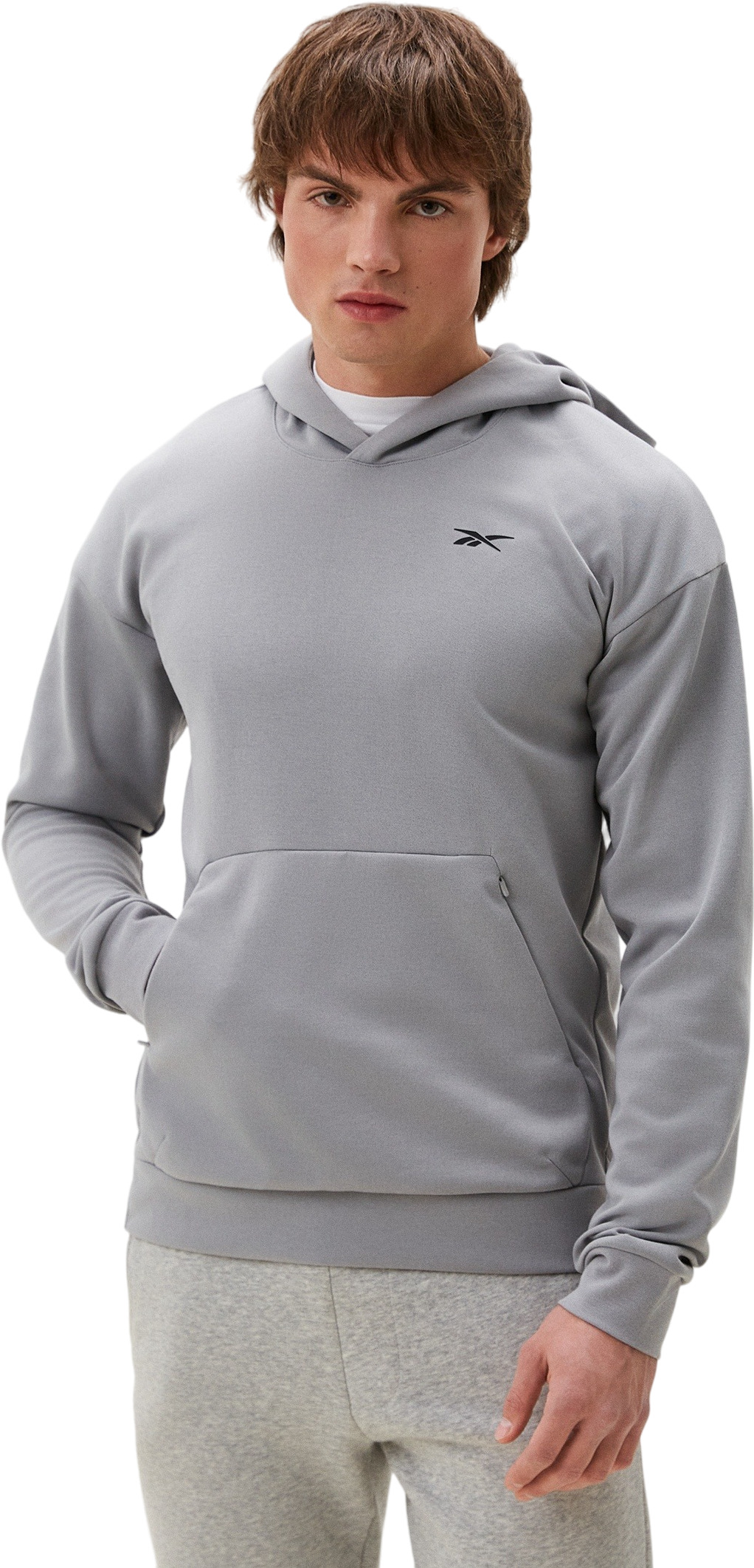 

Худи мужское Reebok Strength Hoodie 2.0 серое M, Серый, Strength Hoodie 2.0