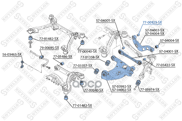 

77-00923-sx_сайлентблок зад.балки audi a4 01>