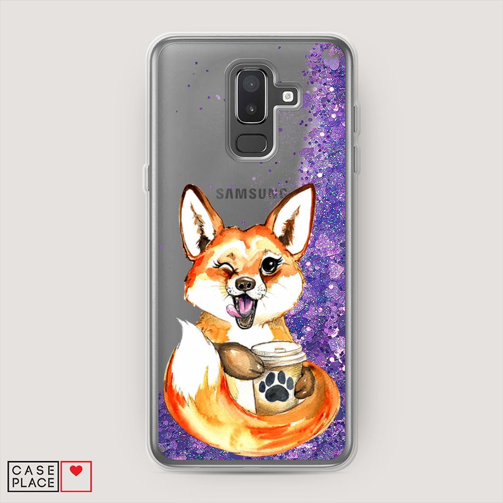 

Чехол Awog "Подмигивающая лиса с кофе" на Samsung Galaxy J8, 26592-1
