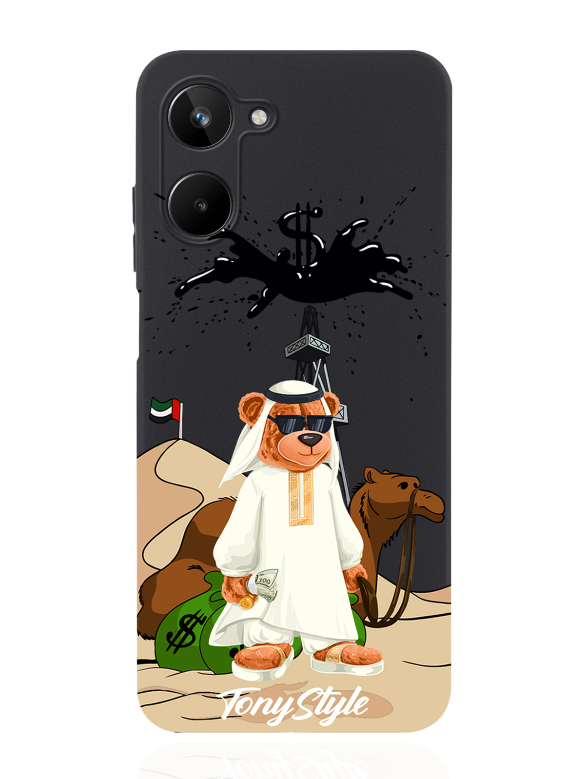 

Чехол Tony Style для realme 10 Tony Style Дубай черный, Белый;золотистый;коричневый