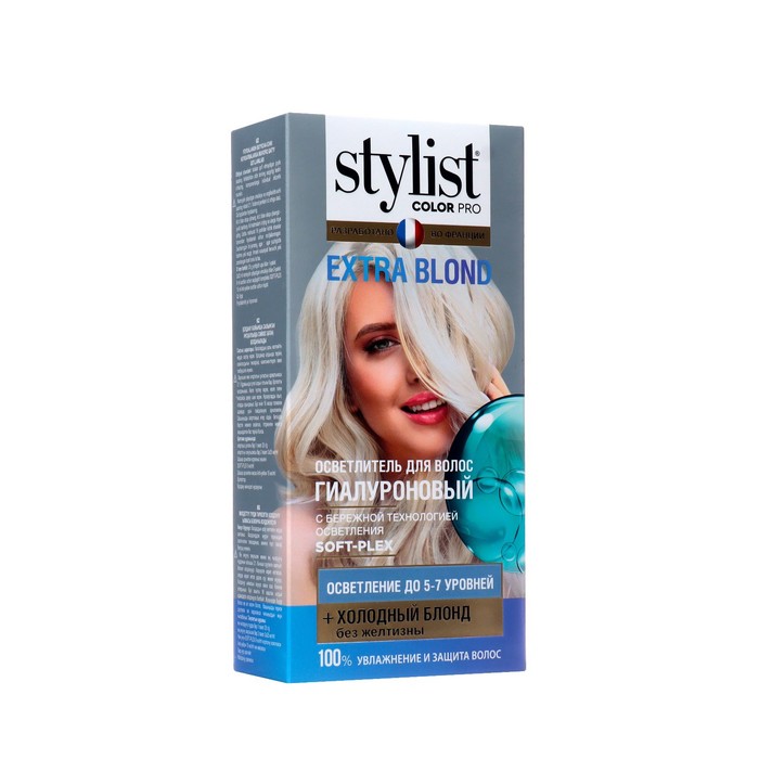 

Осветлитель для волос EXTRA BLOND STYLIST COLOR PRO гиалуроновый 98мл, Нейтральный