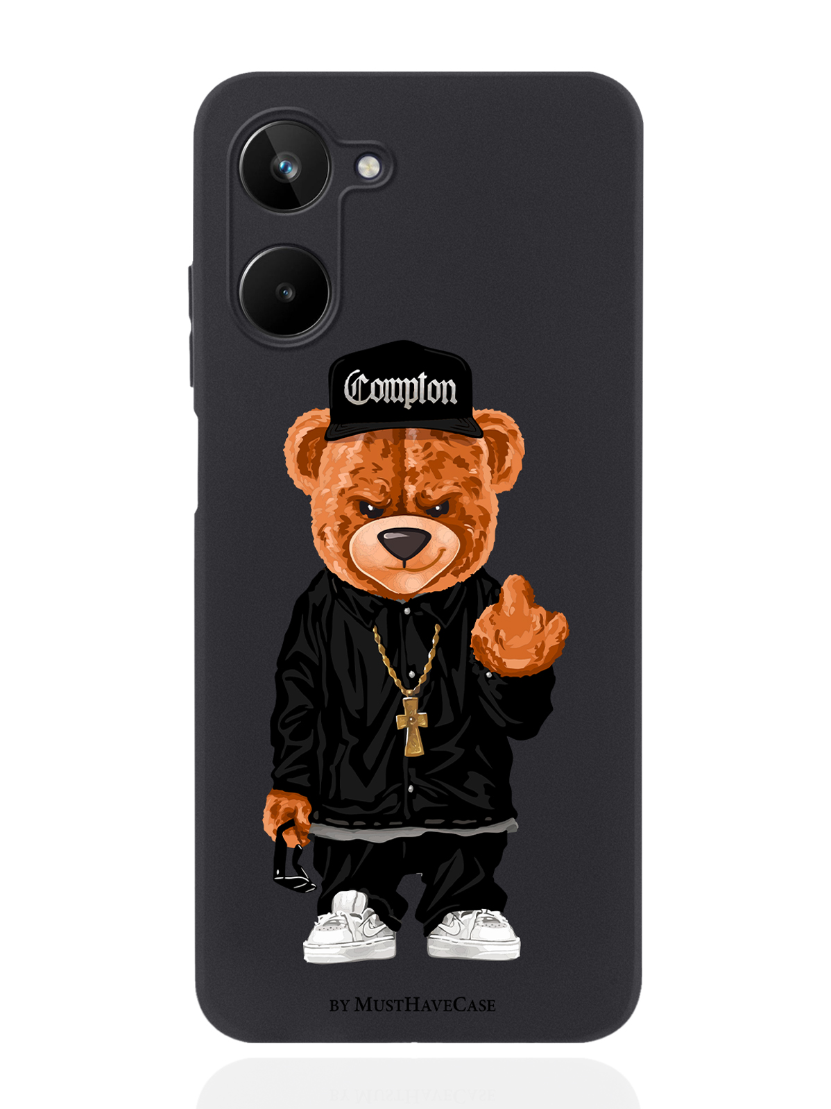 фото Чехол musthavecase для realme 10 мишка compton черный