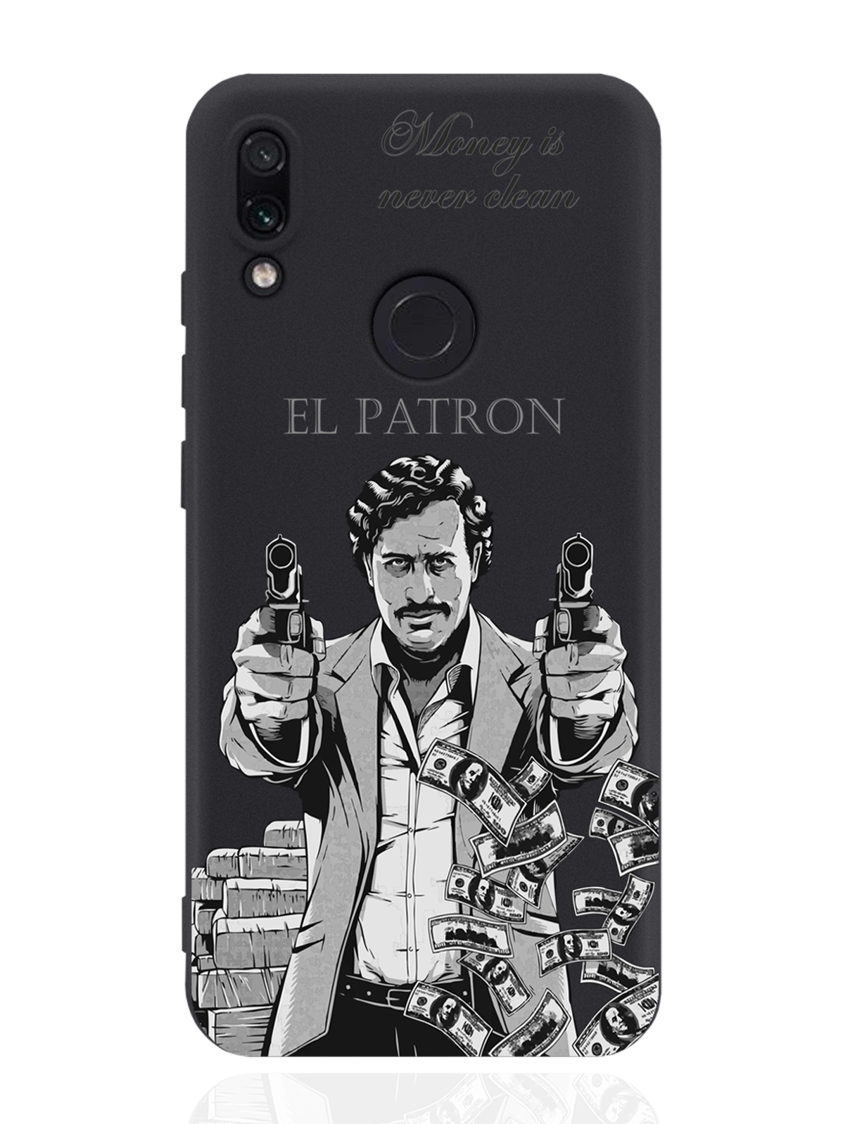 

Чехол MustHaveCase для Xiaomi Redmi Note 7 El Patron Pablo Escobar/ Пабло Эскобар черный, Серый;черный