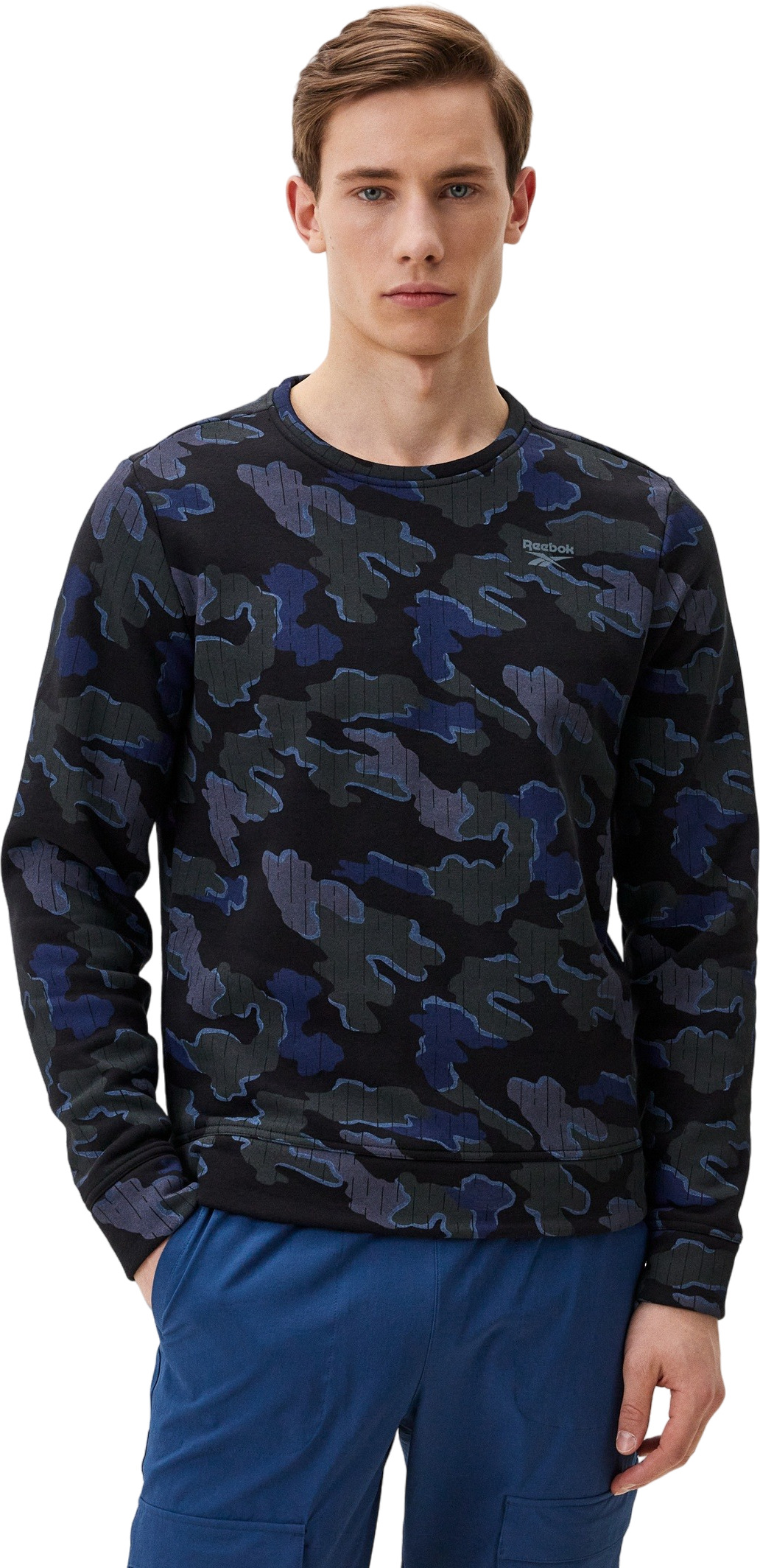 Свитшот мужской Reebok Ri Motion Camo Crew синий XL