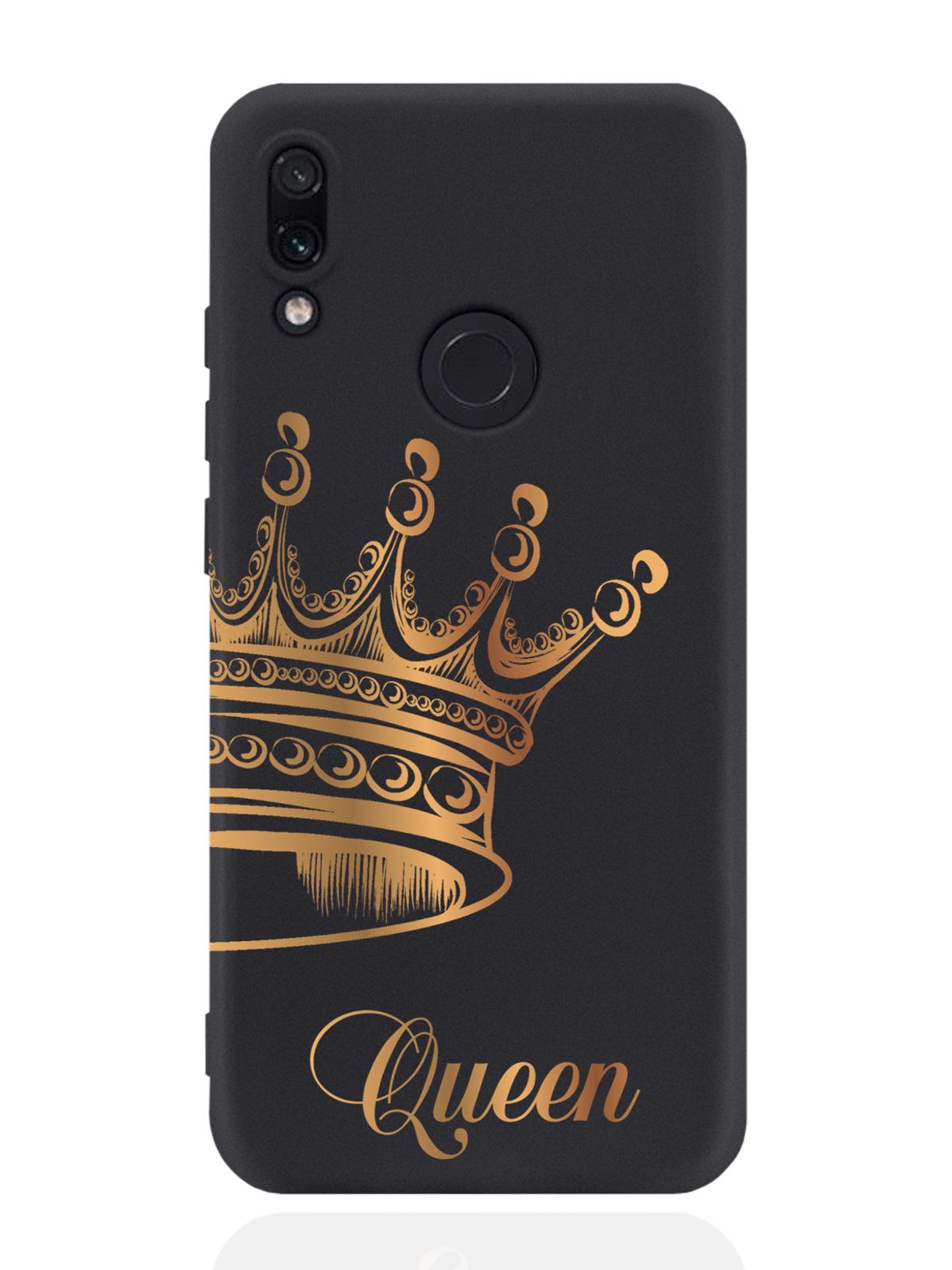 

Чехол MustHaveCase для Xiaomi Redmi Note 7 Парный чехол корона Queen черный, Черный;золотистый
