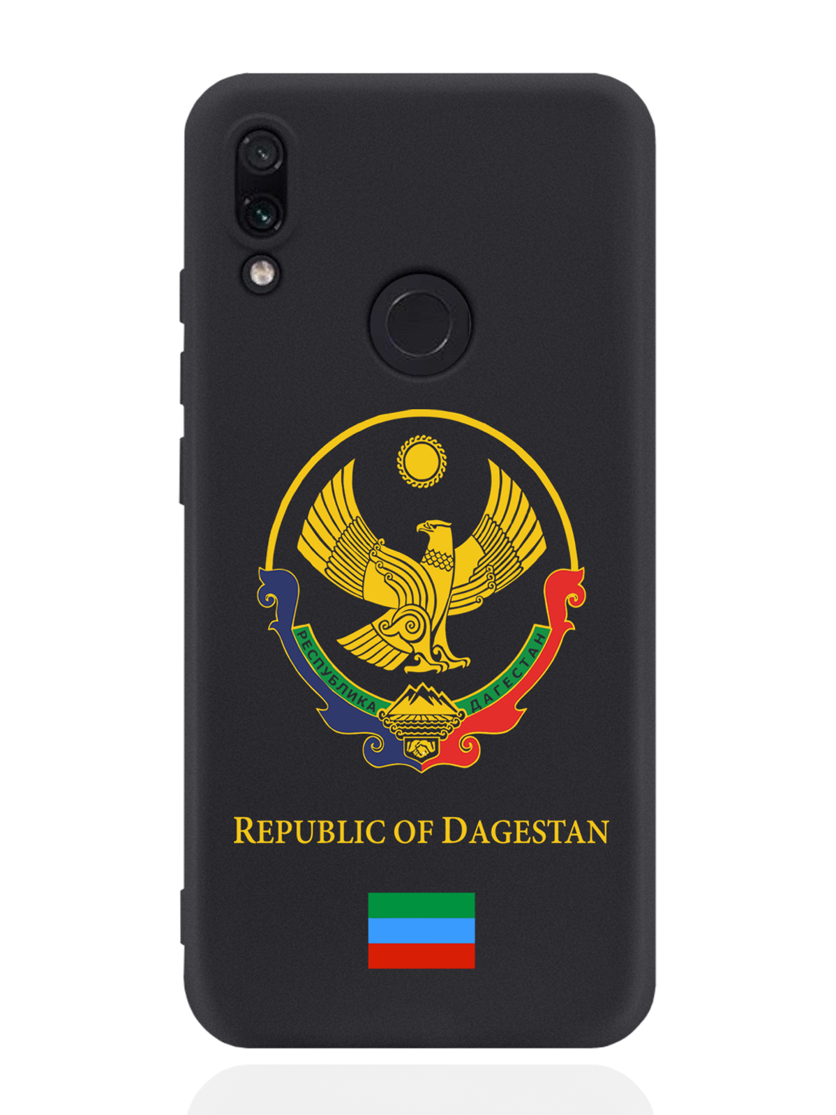 

Чехол SignumCase для Xiaomi Redmi Note 7 Герб Дагестана черный, Разноцветный