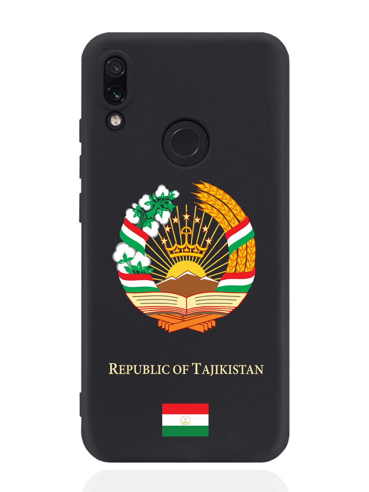

Чехол SignumCase для Xiaomi Redmi Note 7 Герб Таджикистана черный, Разноцветный
