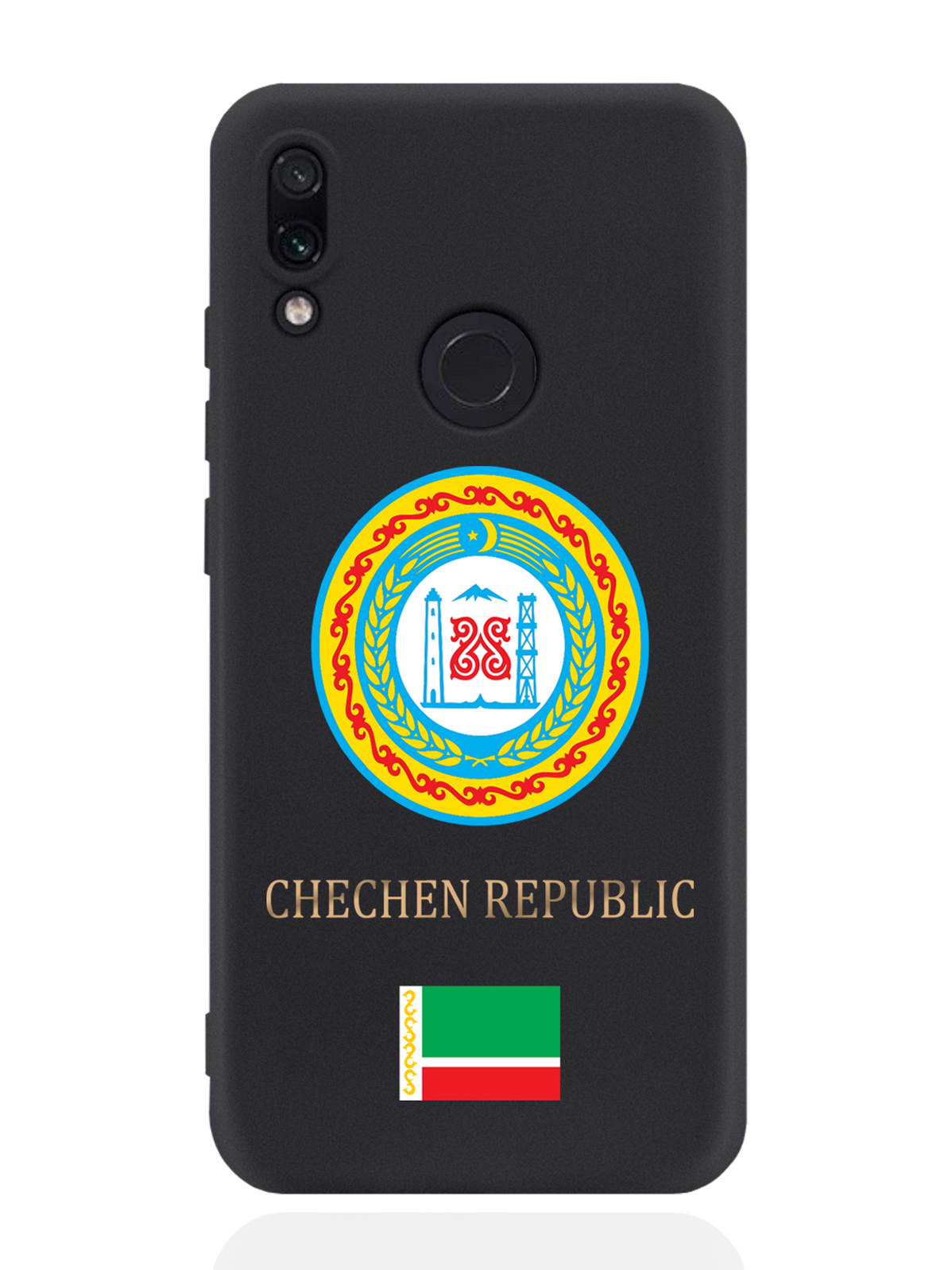 

Чехол SignumCase для Xiaomi Redmi Note 7 Герб Чечни черный, Разноцветный