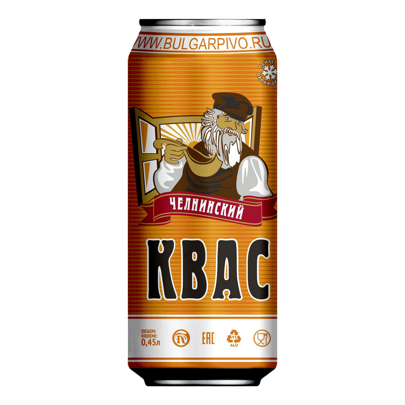 

Квас хлебный Челнинский Булгарпиво 0,45 л