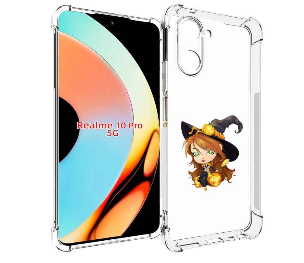 Чехол бампер MyPads Ведьмочка для Realme 10 Pro противоударный