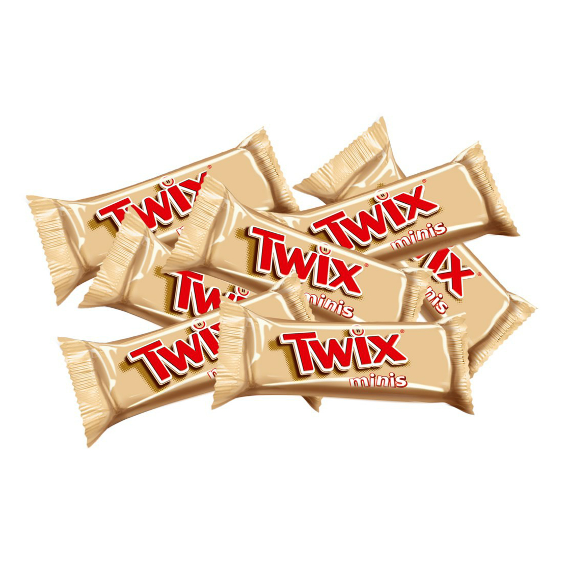 фото Батончик twix minis шоколадный с карамелью и печеньем