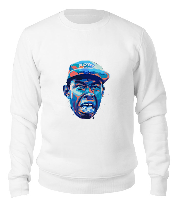 

Свитшот унисекс Printio Tyler, the creator белый L, Tyler, the creator