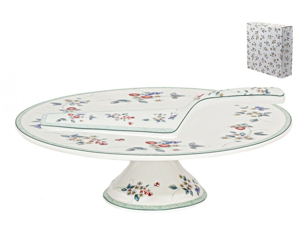 

Тортовница с лопаткой Земленика Lenardi 9,5х30,5 см 105-945