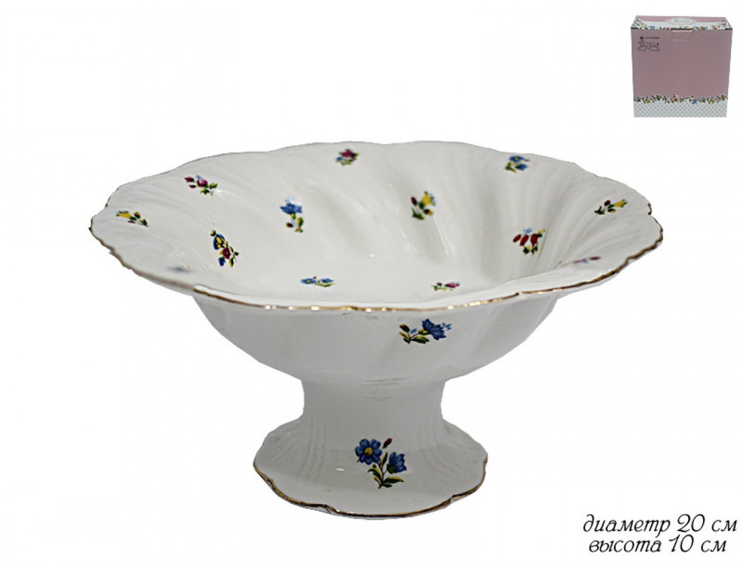 

Конфетница на ножке Lenardi 16 см 110288, Белый