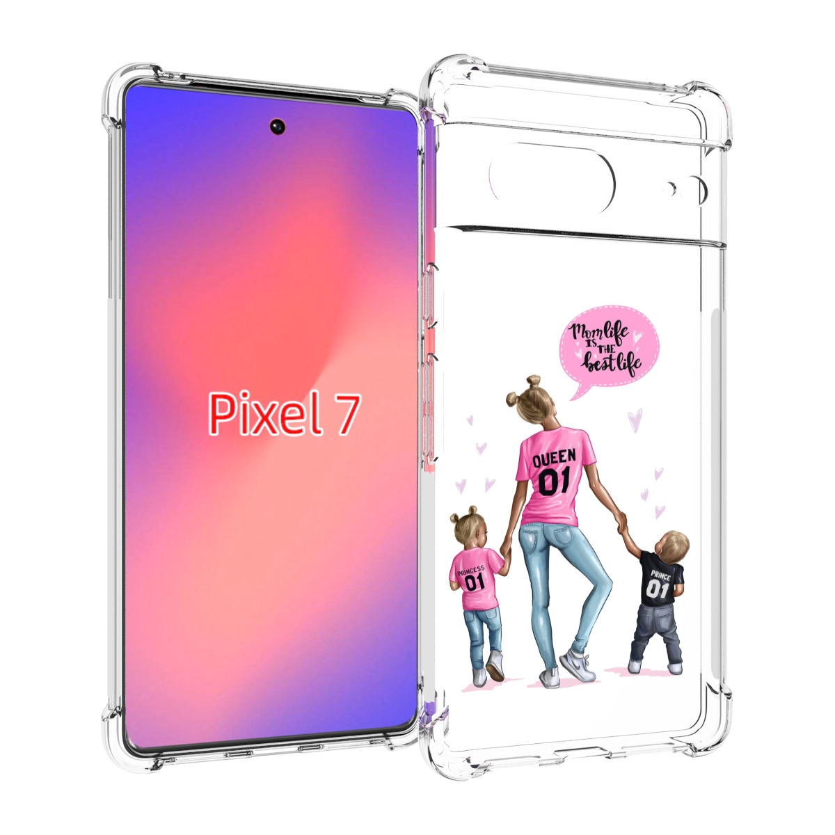 

Чехол Mypads Мама-Королева Женский Для Google Pixel 7, Прозрачный, Tocco