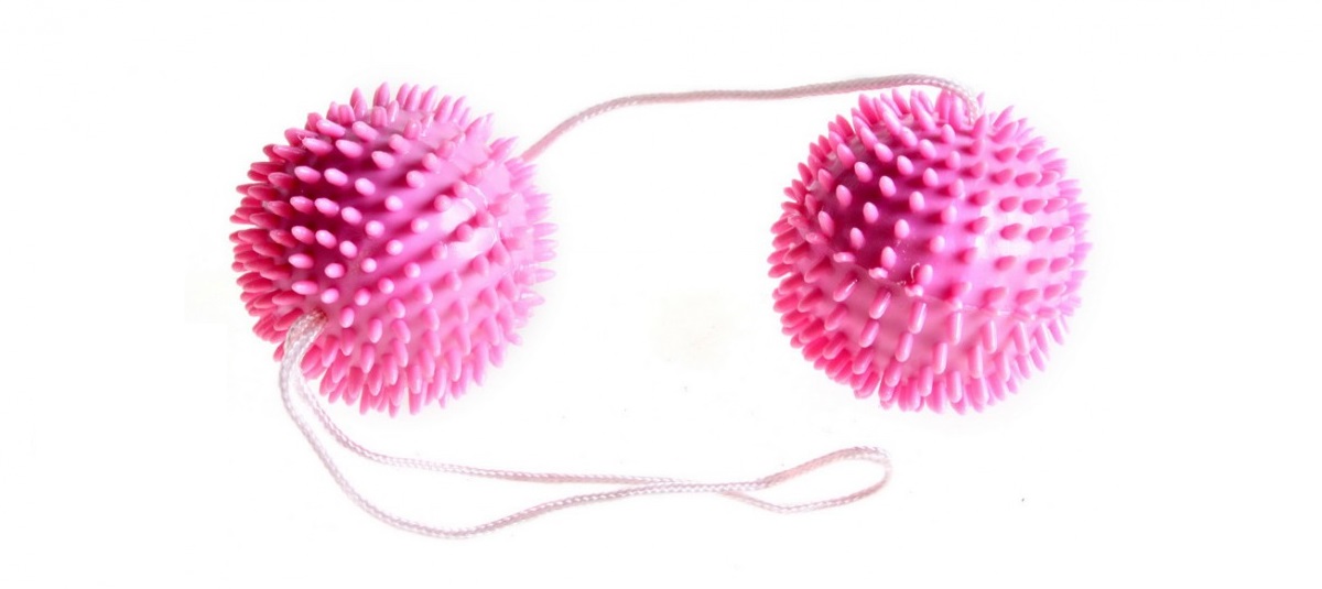 Вагинальные шарики Toy Joy Girly Giggle Balls с шипами, розовые