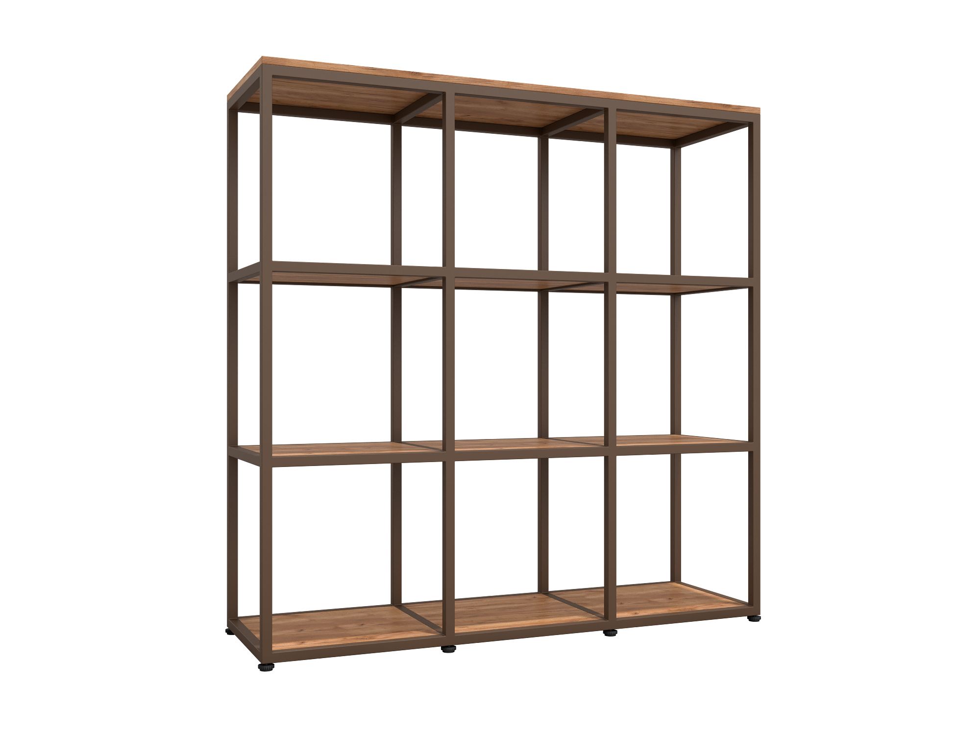 

Стеллаж 4 сезона Айсберг Кубо 3/3 Коричневый/дуб крафт табак, Айсберг Кубо 3/3