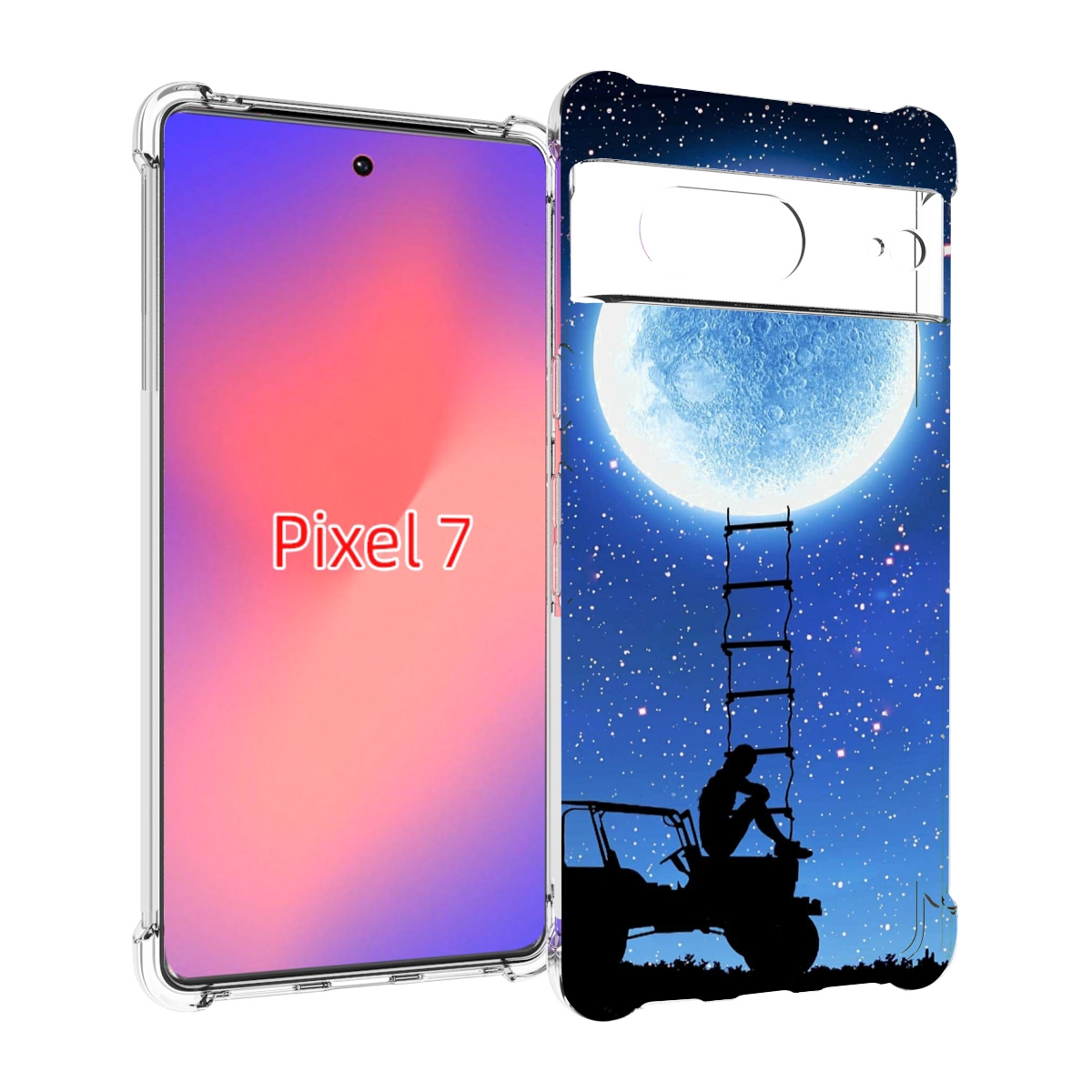 

Чехол Mypads Машина-На-Лун Для Google Pixel 7, Прозрачный, Tocco