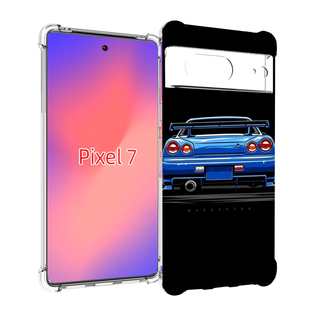

Чехол Mypads Машина-Синяя Мужской Для Google Pixel 7, Прозрачный, Tocco