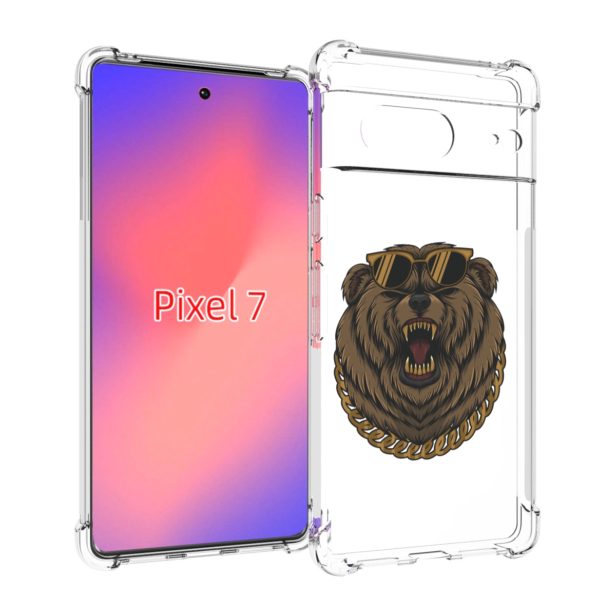 

Чехол Mypads Медведь-В-Очках-2 Для Google Pixel 7, Прозрачный, Tocco