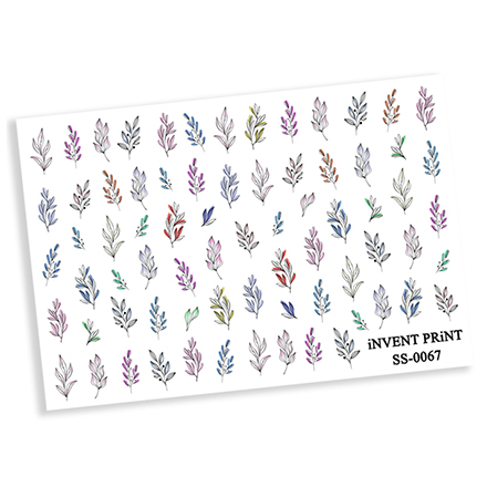 

Самоклеящийся слайдер-дизайн iNVENT PRiNT №SS-67 Веточки. Листья, 3 шт.