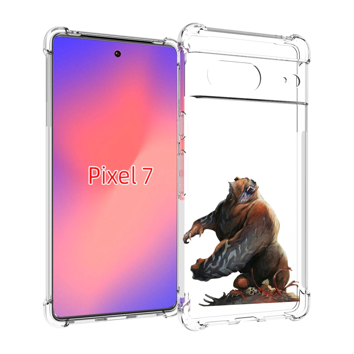 

Чехол Mypads Медведь-Жестокий Для Google Pixel 7, Прозрачный, Tocco