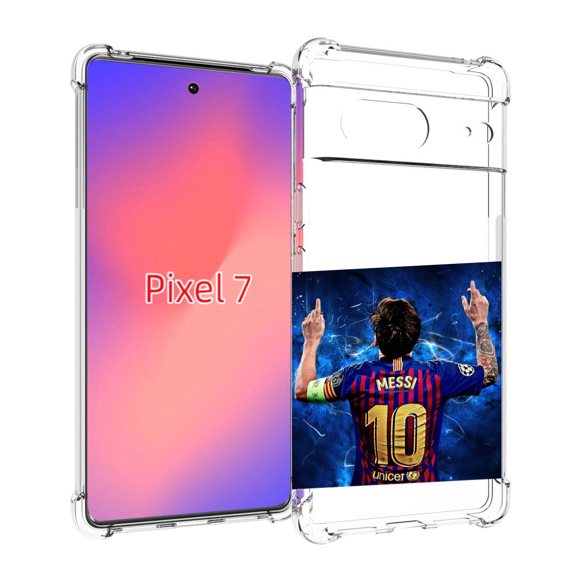 

Чехол Mypads Месси-10 Мужской Для Google Pixel 7, Прозрачный, Tocco