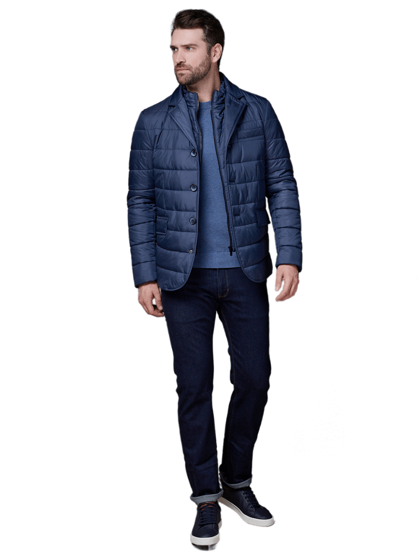 Куртка мужская BAZIONI 3065 M синяя 50 RU